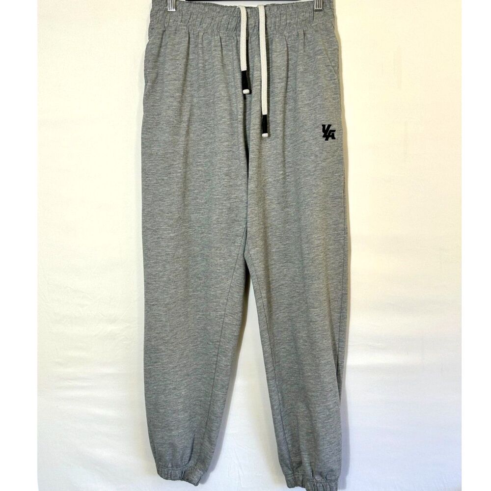 YoungLA 231 Pump Cover Joggers Women's Size L Gray Cotton Sweatpants Workout Gym